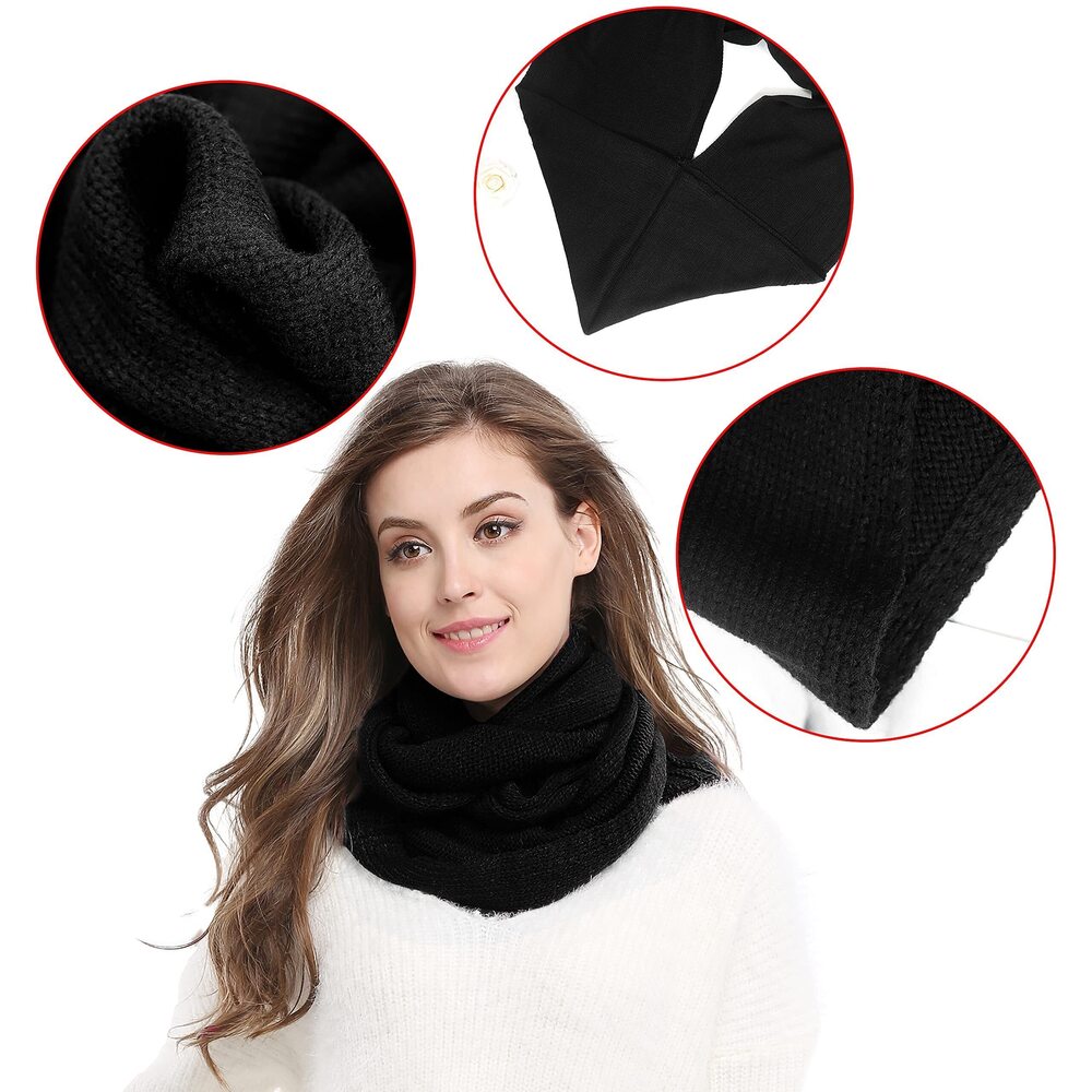 Winter Soft Pullover Knit Infinity Scarf 9753 - image 5
